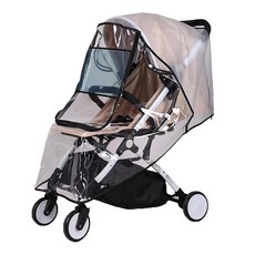高檔童車雨罩 通用款 嬰兒推車防風罩/雨罩 尺寸約33*46*94 cm, 黑邊 + 灰邊, 1個