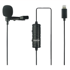 CKMOVA 全向性領夾式麥克風 LCM1L 適用於iOS平板電腦和智慧型手機 內置降噪電路 雙芯全隔離線材 線長6公尺, 黑色