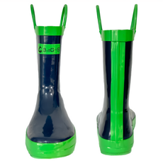 B.aG+S 兒童提把雨鞋, 柔軟橡膠材質, 巴黎藍, 10T