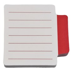 N次貼 色塊標籤型便條紙 70x70mm 標籤與便條雙重功能結合, 橫格紅, 50張, 6組