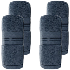 120g純棉加厚毛巾 Set, 75x34cm, 青灰/銀灰/粉色/白色, 4條