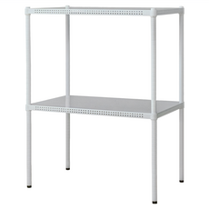 dayneeds 日需百備 極致美學 烤漆二層架 沖孔鐵架 收納層架 60 x 45 x 75cm, 白色, 2層
