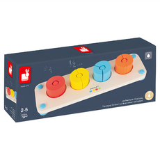 Janod 小小STEAM系列 等分板 Set, 鮮明色系, 橡膠釘防滑設計, 1盒