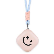 aibo USB充電式 方塊笑臉 隨身暖手寶/暖蛋 附掛繩, 粉紅色, USB-23T3