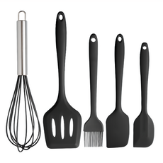 白魔女工坊 廚具5件組, 廚具5個, 黑色, 1組