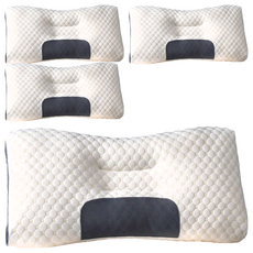 分區護頸SPA枕, Second Generation SPA Sleeping, SoyBean Pillow, 快速定型, 快速回彈支撐, 灰色, 4個, 45 x 75cm±5cm