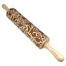 SOLO 歐洲家居 歐洲櫸壓紋擀麵棍 可愛樹懶, 1支