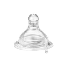 PiYOPiYO黃色小鴨媽咪乳感防脹氣寬口徑奶瓶用奶嘴自然彈性伸展親餵瓶餵轉換順暢食品級矽膠不含BPA, 0歲以上, S, 3入