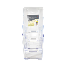 deflecto 迪多 四層高背目錄架，防UV成分，模具射出一體成型, 77701, 1個