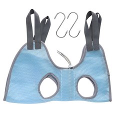 捷華 可調節寵物美容吊床 重120g 平鋪 69*50cm 體重參考:4.5~7.5kg 透氣網布, 藍色, S, 1個