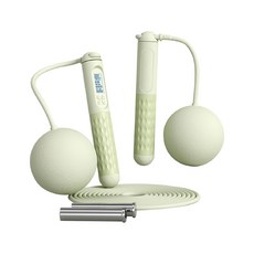 三次方 兩用負重跳繩 fe021 小球 綠色 運動器材, 1條