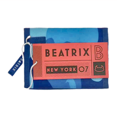 Beatrix NEW YORK 美式休閒兒童防潑水三折錢包 迷彩藍 100% 聚酯纖維 適用年齡 6歲以上, 13 x 9.5 x 1cm