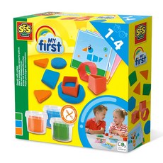 荷蘭SES 創意黏土幾何裁切模具遊戲組 1-4, 14433, 90g, 1盒