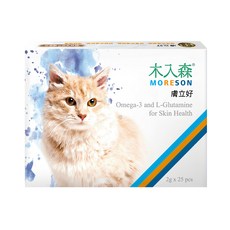 MORESON 木入森 貓咪膚立好保健粉, 舒緩敏感, 減少皮屑, 提高免疫力, 25包, 2g, 皮膚/毛髮, 1盒