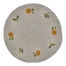 CHIFUN SENHUO 祈樂森活 棉繩隔熱墊, 檸檬, 5個