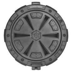 ADAMOUTDOOR 戶外戰術蚊香盒 - 內部彈簧設計, 可吊掛設計, 直徑145 x 46mm, 黑色