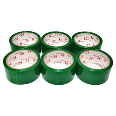3K牌 彩色封箱膠帶 48mm 50y 0.043 6捲, 綠色, 1組