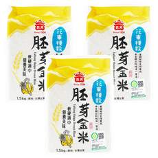 義美 花東種穀米胚芽金米, 1.5kg, 3包