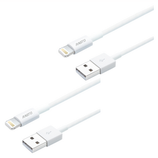 RASTO RX36 蘋果 Lightning 充電傳輸線, 2m, 白色, 2條