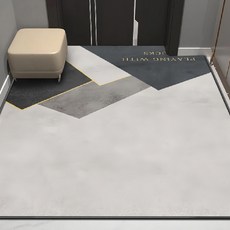 簡約水晶絨玄關踏墊, 灰色山脈, 1個