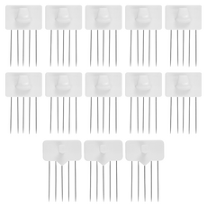 comet 針釘式壁勾 直型3個 + U型10個, 白色, 1組