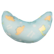 PeNi 培婗 3D透氣安全帶半月枕, 尺寸M, 31.5cm x 20cm, 約150g, 抗菌防蟎珍珠絨, 聚酯纖維100%, 耐高溫耐水洗, 薄荷綠恐龍, 1個