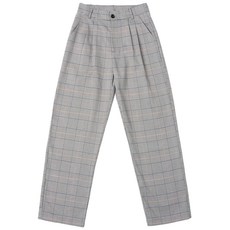 CARET 女款格紋直筒長褲