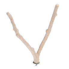 Canary 超輕感美指棲木 B-A447 小V 鳥用品 小鳥休息 磨爪 棲木站棍, 天然木色, 1個