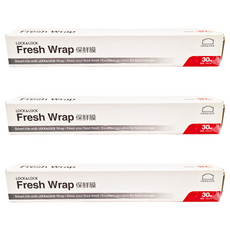 LocknLock 樂扣樂扣 保鮮膜 LBM111 CN-20, 30m, 3個