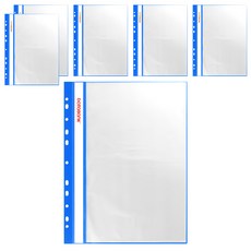 DataBank 三田文具 輕便軟質資料簿 A4 11孔 10頁, 藍色, 6本