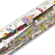 好贈品 糖果流行 捲筒塑膠金屬光包裝紙, 1個, 銀