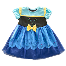 Kori Deer 可莉鹿 女嬰女童萬聖節變裝洋裝輕便版-多款-短袖-冰雪安娜 120cm, 多色, 1入