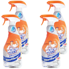 威猛先生 廚房淨油泡沫 噴清瓶, 橫掃廚房46種汙漬, 500g, 4瓶