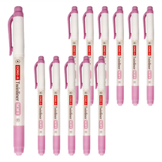 DONG-A TwinLiner Soft 雙頭柔色螢光筆 TS01-P 粉紅色, 12支