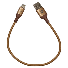 MOMAX Elite link Lightning 三重編織線 DL12 蘋果原裝頭充電不彈窗, 30cm, 金色, 1條