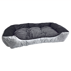 蘿林嚴選 四季保暖狗窩 加大款, 短絨毛面料 柔軟彈力, 70 x 50 x 15cm, 灰色, 1個