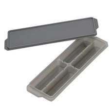 PEARL LIFE 珍珠金屬 4取軟底長條型製冰盒 D-6653, 灰色, 1個