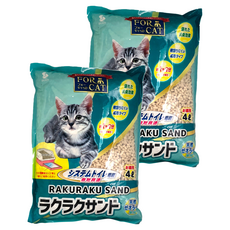 SHIN TOHOKU 貓樂活沸石砂 4L, 天然沸石，除臭, 2包, 無香