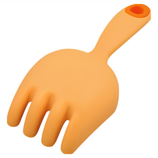 Toyroyal 樂雅 Mini Flex系列軟質沙灘沙耙, 香橙橘, 1入