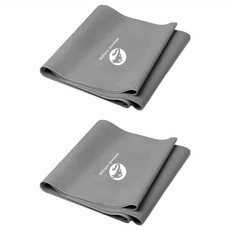 MICHAEL FITNESS 麥克健身 乳膠瑜珈拉力帶，升級加厚40%，彈力回彈，持久耐用, 灰色, 25磅, 2條