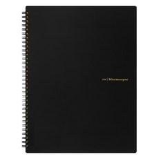 MARUMAN Mnemosyne 5mm點陣線圈筆記本 A4 80g/m²書寫紙 70頁, 黑色 + 金色, 1本