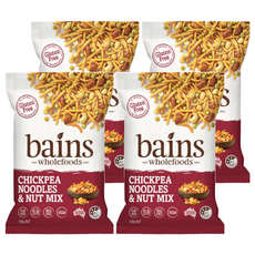BAINS WHOLEFOODS 鷹嘴豆零食點心麵 綜合堅果, 100g, 無麩質, 4包