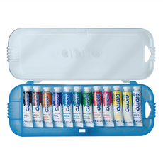 GIOTTO 高品質不透明水彩 7.5ml (12色), 色彩鮮豔, 顏料易清洗, 90ml
