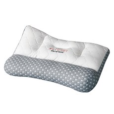 PURE SLEEP 日本反牽引乳膠枕芯, 白色 + 灰色, 1個