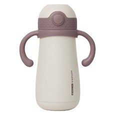 MOTHER-K Hug 防逆流不鏽鋼保溫杯, 暮紫, 350ml, 1個