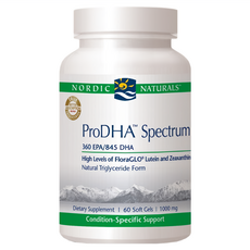 Nordic Naturals ProDHA Spectrum 魚油 360 EPA/845 DHA 含葉黃素和玉米黃素, 60顆, 1罐
