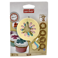zenker 大自然造型蛋糕裝飾模具4件組, 7cm, 5246381, 1組