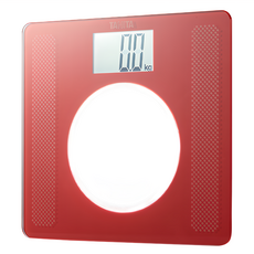 TANITA 塔尼達 HD-381 大螢幕超薄電子體重計，強化玻璃秤面，簡約時尚, 紅色, 1個
