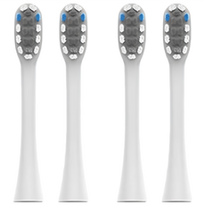 TOYAMA 特亞馬 充電式聲波電動牙刷刷頭 2號 M 曲線美白 0.02mm 4支, THP002, 顏色隨機, 1組