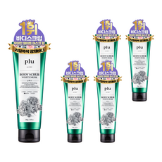 plu 3合1身體磨砂膏，含有植物油，低刺激角質護理, 200g, 5條
